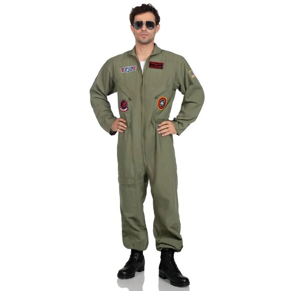 Top Gun Men's  Costume Flight Pilot Suit Medium - Picture 1 of 2